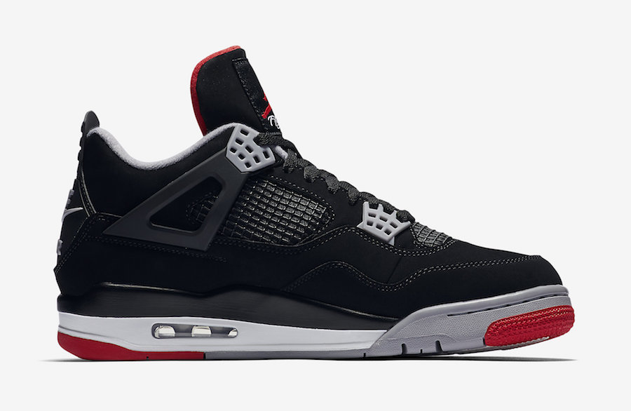 نایک ارجردن 4 برد بلک کمنت Air Jordan 4 Bred Black Cement