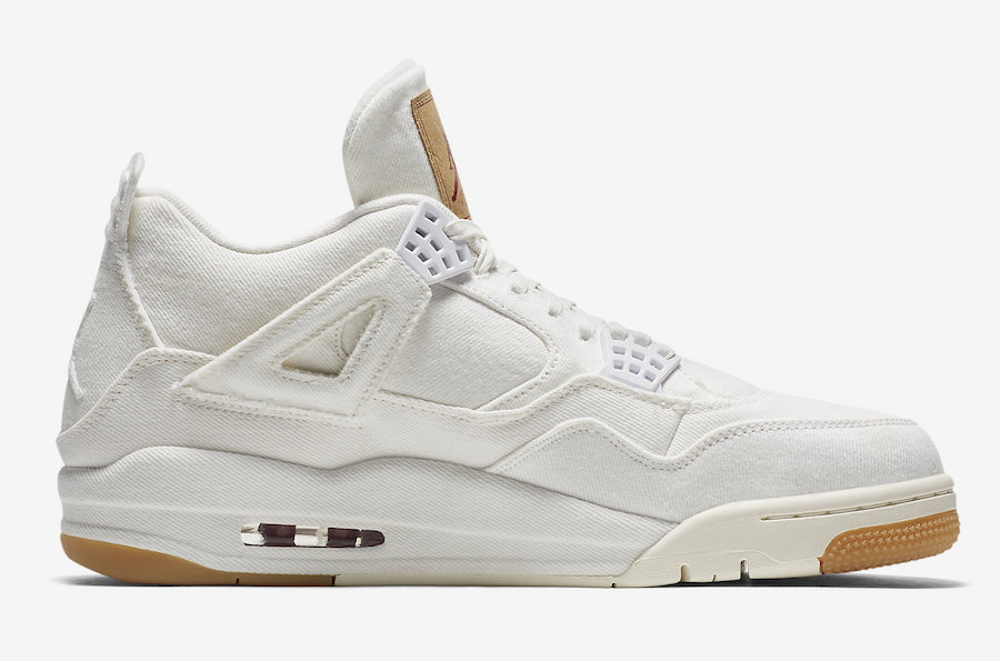 نایک ایرجردن 4 لیوایس سفید Air Jordan 4 White Levis نایک ایرجردن 4 لیوایس سفید Air Jordan 4 White Levis