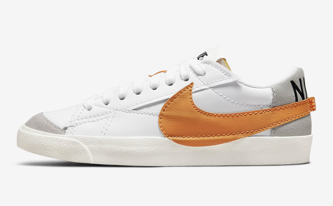 نایک بلیزر جامبو سفید نارنجی Nike Blazer Low Jumbo White Orange نایک بلیزر جامبو سفید نارنجی Nike Blazer Low Jumbo White Orange