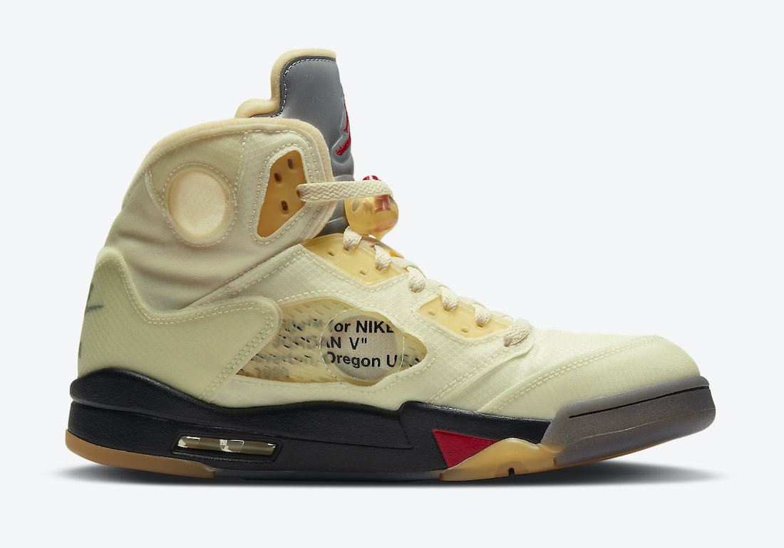 نایک ایرجردن 5 آف وایت رد فایر Off White Air Jordan 5 Fire Red نایک ایرجردن 5 آف وایت رد فایر Off White Air Jordan 5 Fire Red