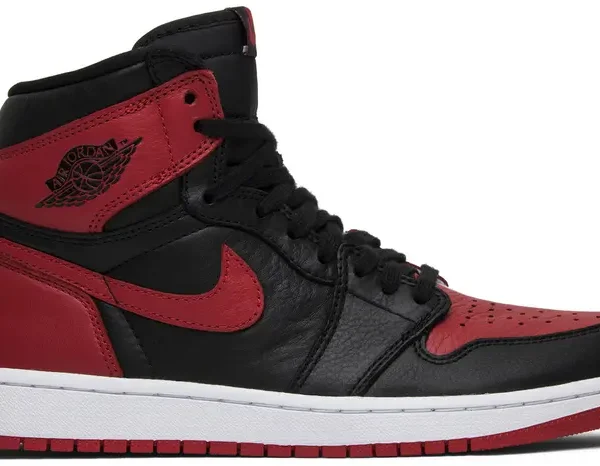 نایک ایر جردن ۱ ساقدار هومج دو رنگ قرمز مشکی Nike air jordan 1 high Homage to home red
