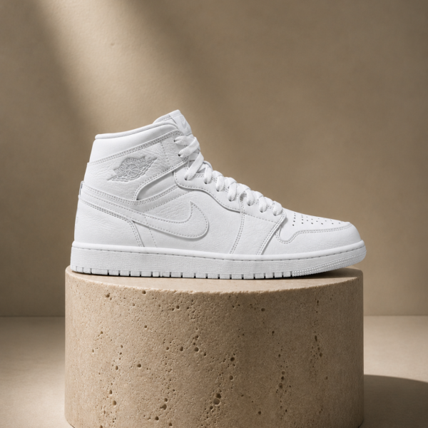 ایر جردن ۱ مید مدل تریپل وایت Air Jordan 1 Mid Triple White