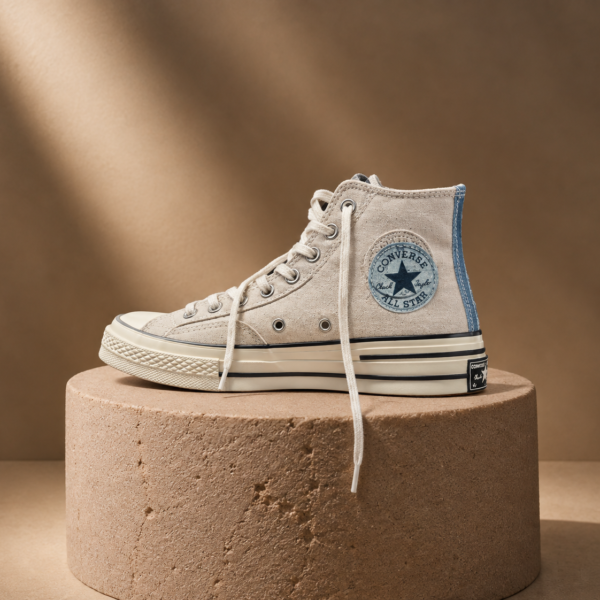 کانورس آل استار ساقدار چاک ۷۰ های تاپ کرمی آبی Converse all star chuck 70 high top