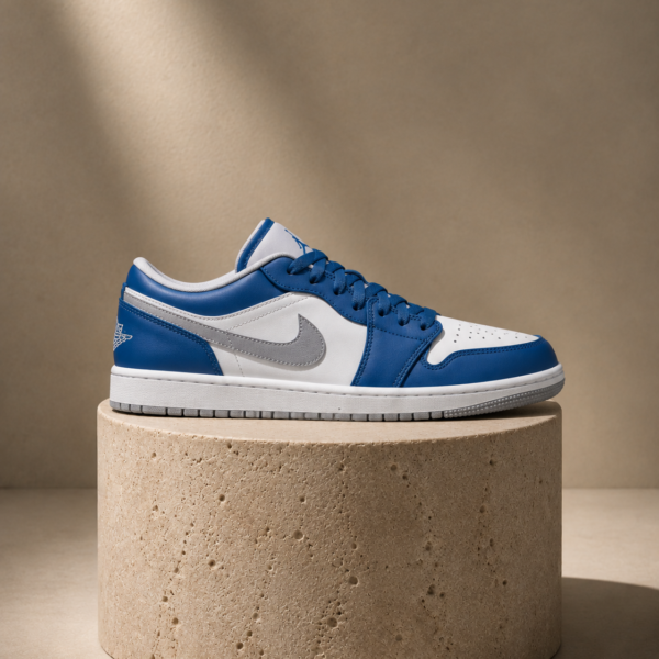 نایک ایر جردن ۱ بدون ساق فرنچ آبی طوسی Nike air jordan 1 low French Blue