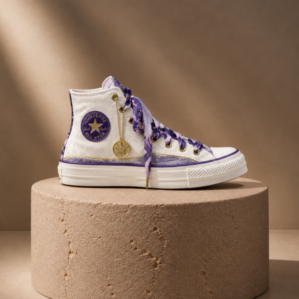 کانورس آل استار ساقدار چاک تیلور سفید بنفش Converse Chuck Taylor purple