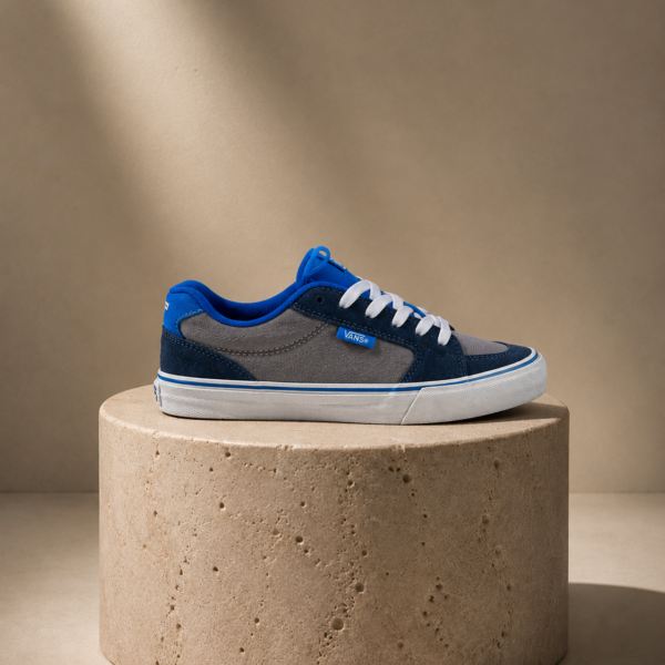 ونس بدون ساق چاکا‌ طوسی آبی Vans Chukka Push Black Grey Blue