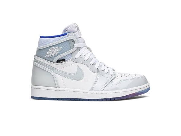 نایک ایر جردن 1 ساقدار زوم ریزر طوسی سفید آبی Nike jordan 1 high Zoom Racer Blue